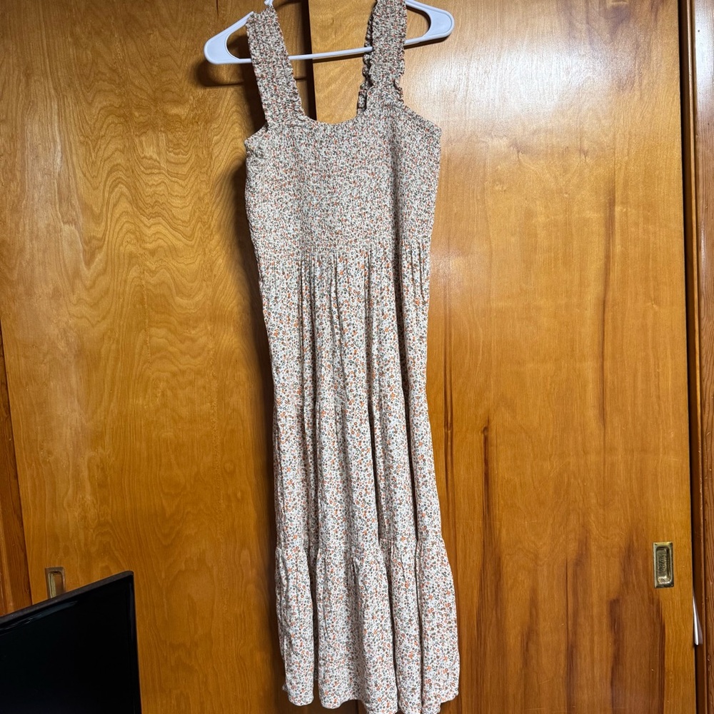 Aerie Floral Sleeveless midi Dress